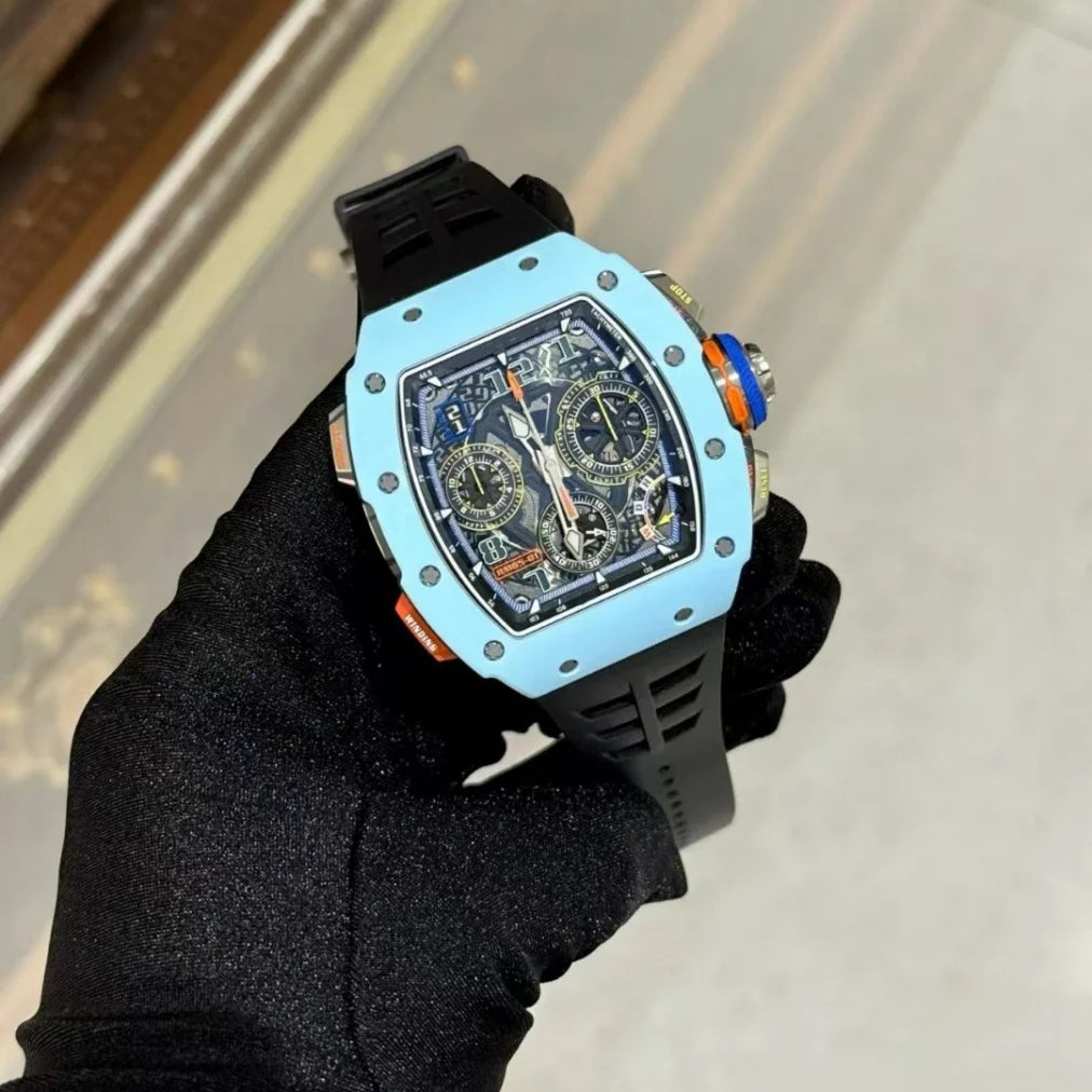 Wholesale RM65-01 Men's Watch  Luxury Motorsports Style with Ceramic Case, Sapphire Crystal, and Rubber Strap