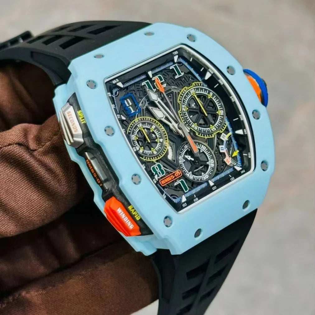 Wholesale RM65-01 Men's Watch  Luxury Motorsports Style with Ceramic Case, Sapphire Crystal, and Rubber Strap