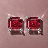 Classic Asscher Cut GRA Moissanite Stud Earrings 1ct-2ct S925 Silver 4Prong Setting in Stock Gold/Silver for Women