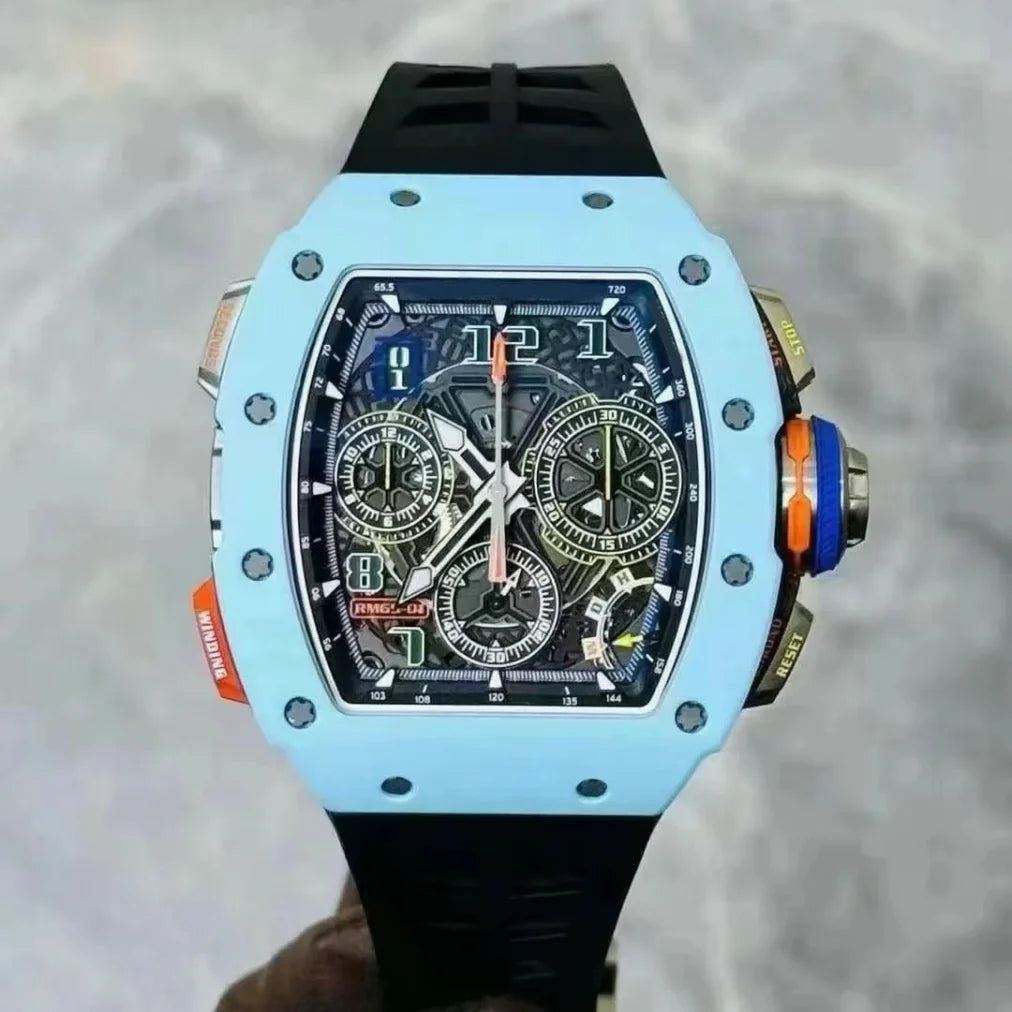 Wholesale RM65-01 Men's Watch  Luxury Motorsports Style with Ceramic Case, Sapphire Crystal, and Rubber Strap