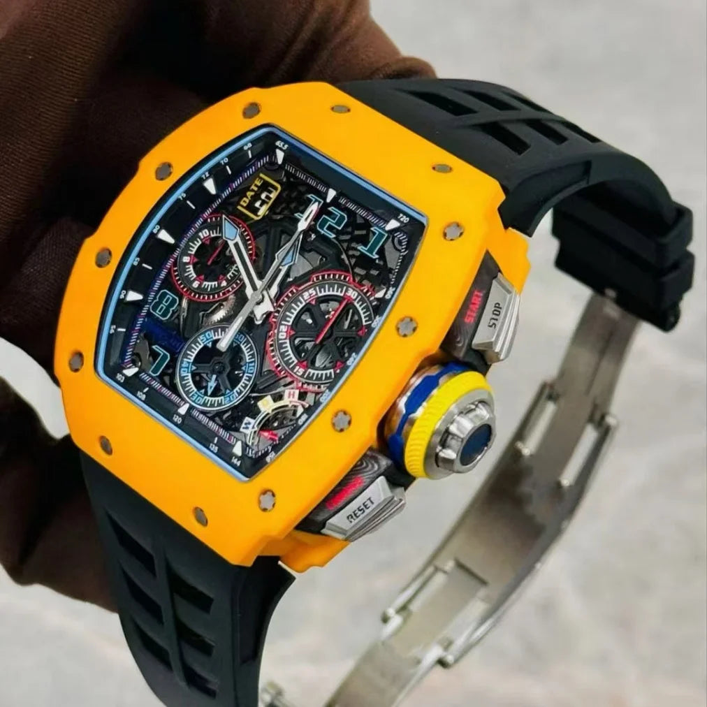 Wholesale RM65-01 Men's Watch  Luxury Motorsports Style with Ceramic Case, Sapphire Crystal, and Rubber Strap