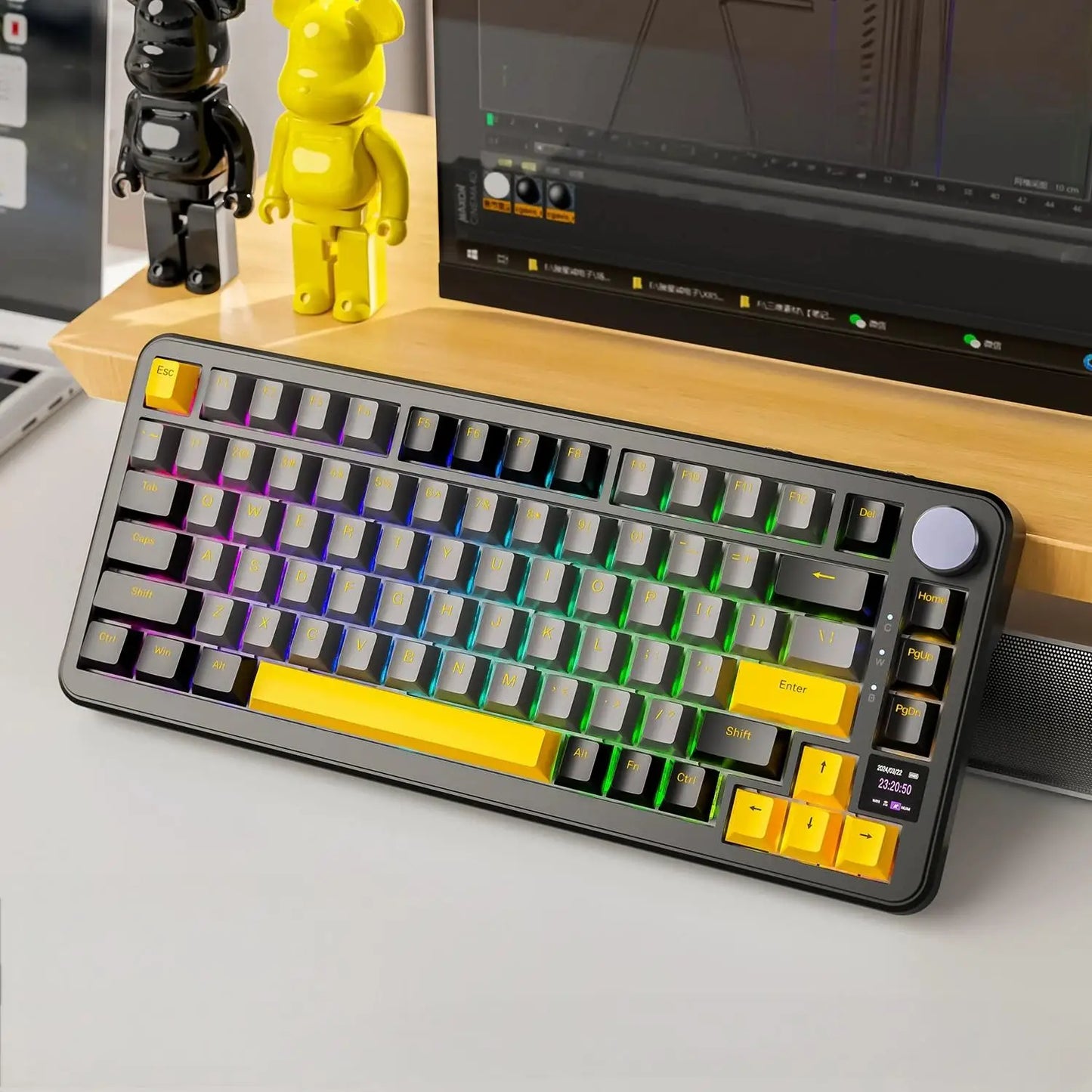 Attack Shark X85PRO Display Screen Gaming Mechanical Keyboard