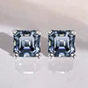 Classic Asscher Cut GRA Moissanite Stud Earrings 1ct-2ct S925 Silver 4Prong Setting in Stock Gold/Silver for Women