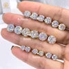 Four Claws Setting Solitaire Moissanite Diamond Earrings Cheapest Price Hiphop 925 Silver VVS1 Moissanite Stud Earrings