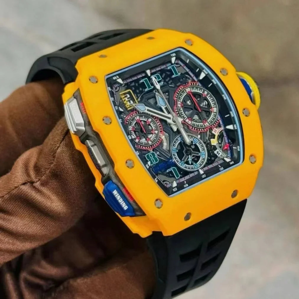 Wholesale RM65-01 Men's Watch  Luxury Motorsports Style with Ceramic Case, Sapphire Crystal, and Rubber Strap