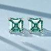 Classic Asscher Cut GRA Moissanite Stud Earrings 1ct-2ct S925 Silver 4Prong Setting in Stock Gold/Silver for Women