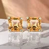 Classic Asscher Cut GRA Moissanite Stud Earrings 1ct-2ct S925 Silver 4Prong Setting in Stock Gold/Silver for Women