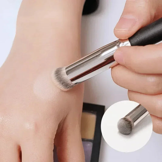 Pro Dual-Ended Foundation Brush - Hypoallergenic Dense Concealer & Contour Blender | Vegan Cruelty-Free Face Makeup Tools