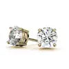 18k Gold Real Diamonds Earrings Princess Cut Diamond Earrings VS1 Diamond Earrings Jewelry For Women Gift, Engagement Favor