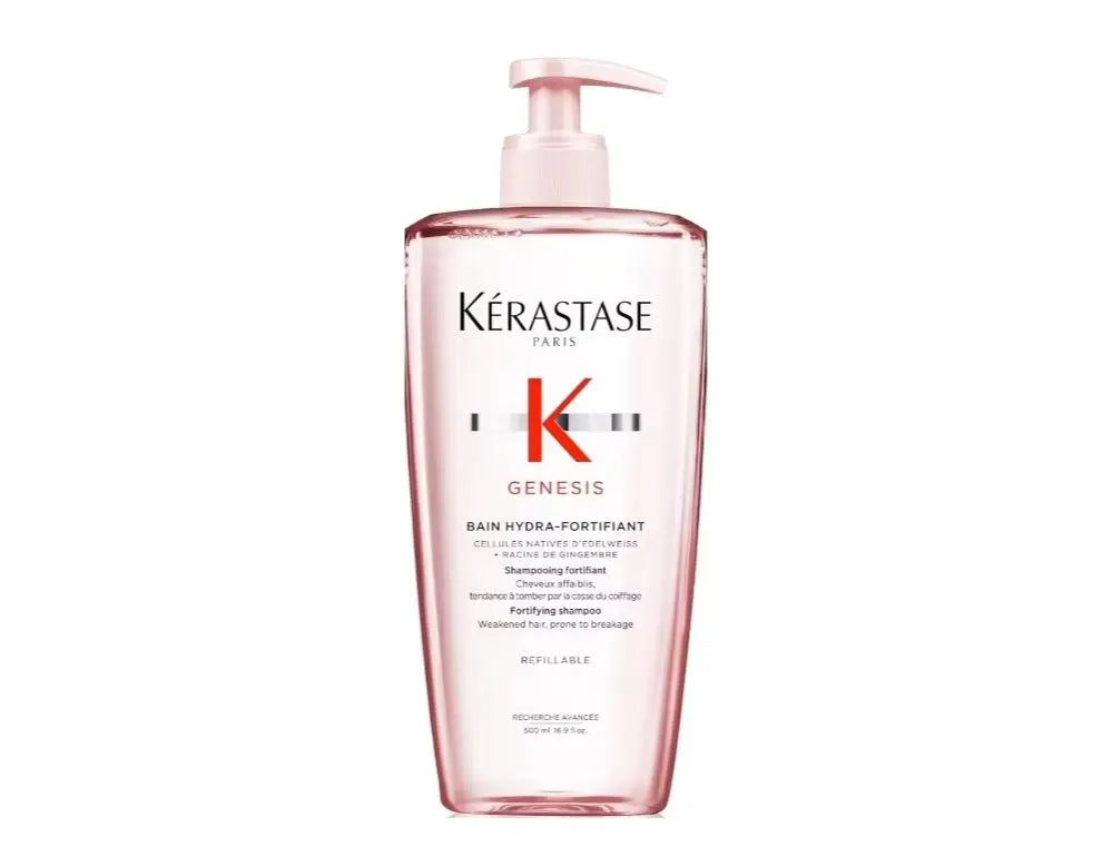 Kerastase Genesis Hydra-Fortifiant Shampoo 500ml, For Weak or Damaged Hair, Anti-Breakage & Strengthening, Hydrates Hair