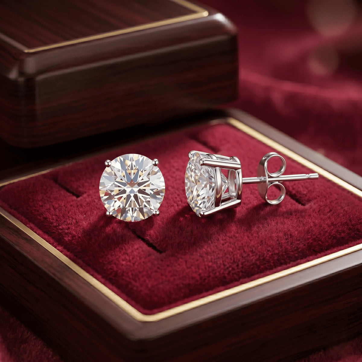 IGI Certified Vvs Lab Grown Diamond Earrings Stud Custom 18K Gold Lab Grown Created Diamond Earring Jewelry Men Women