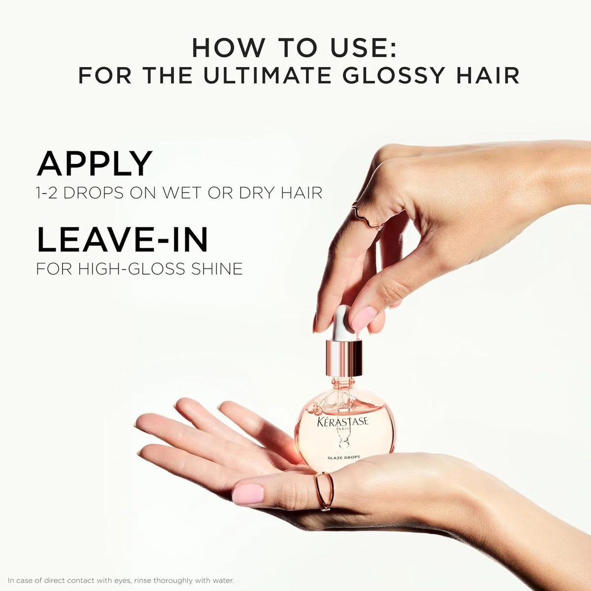 Kerastase Gloss Absolu Glaze Drops High-Gloss Lightweight Oil 45mL, Original Hair Serum for Women/Men, Hair Care Treatment